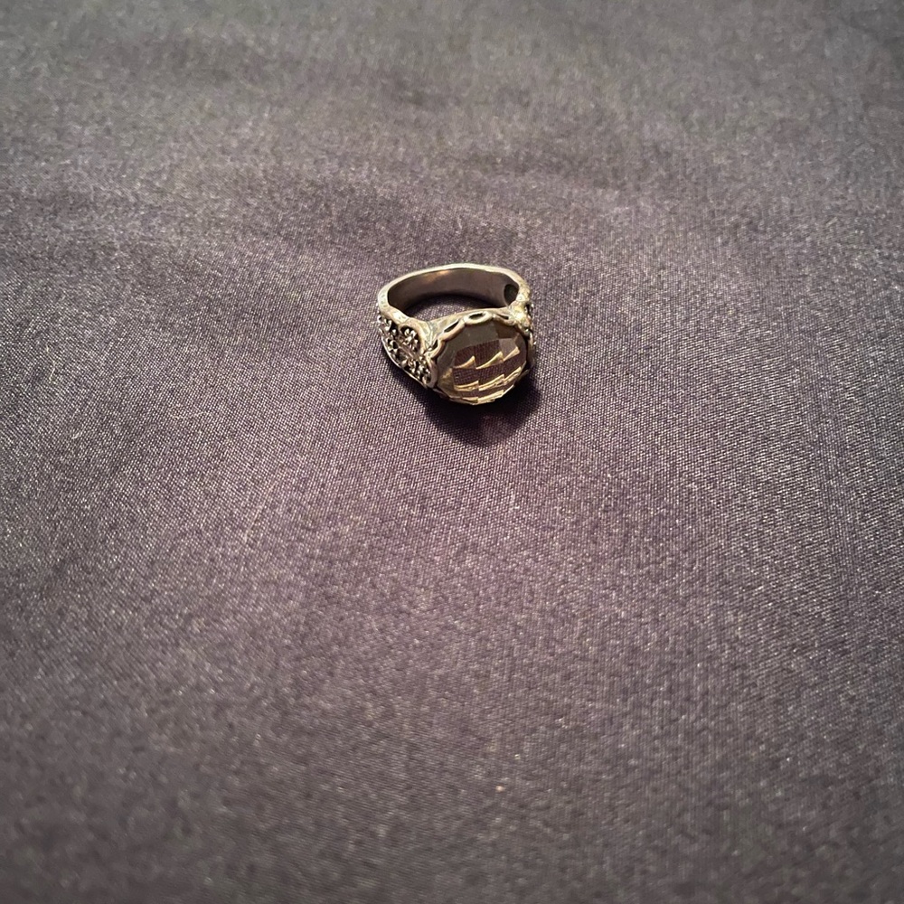 Silpada Smoky Brown Glass Ring